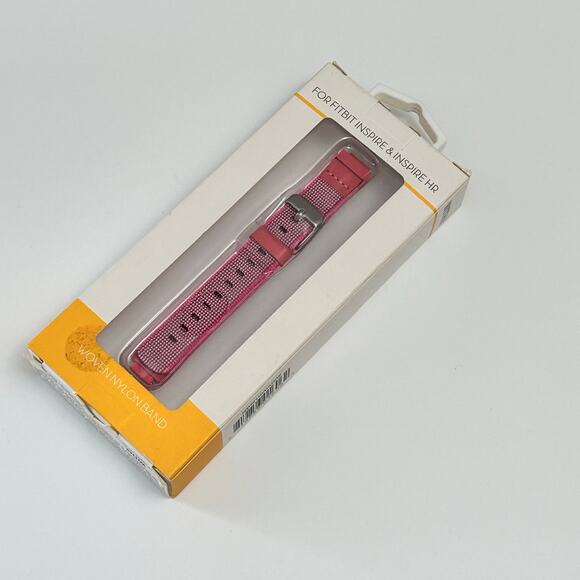 Pink Woven Nylon Watch Band for Fitbit Inspire & Inspire HR - Picture 6 of 7
